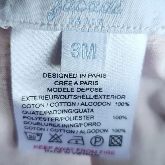 Jacadi Paris Dark Brown Jumpsuit with Pink Floral Embroidery - Picture 10 of 11